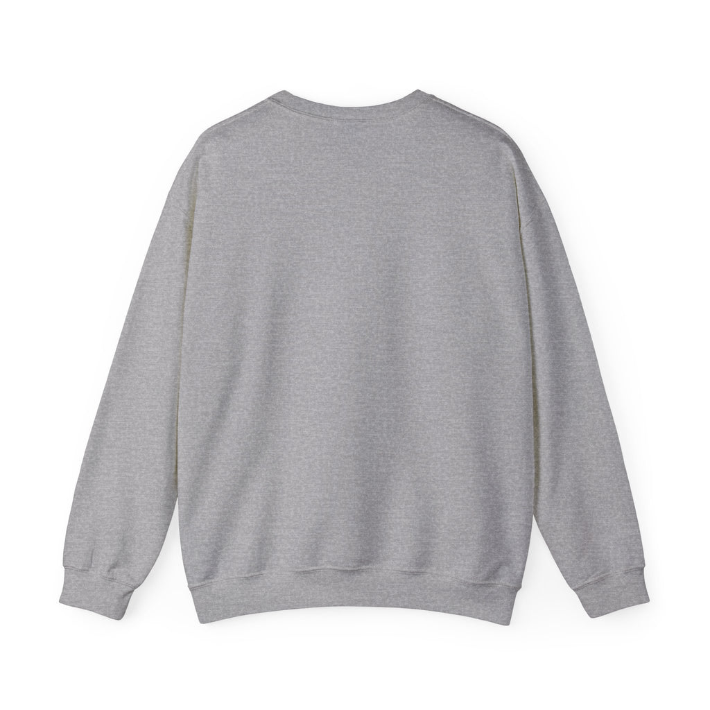 Crewneck Sweatshirt - "Just My Type" Stacked Books & Skull Gothic Design