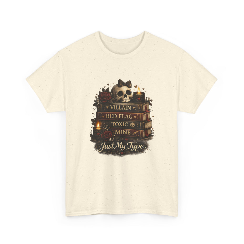 Gothic Skull 'Villain, Red Flag, Toxic, Mine' Graphic Tee