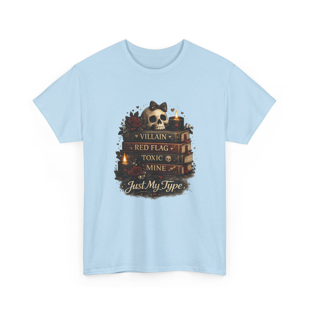 Gothic Skull 'Villain, Red Flag, Toxic, Mine' Graphic Tee