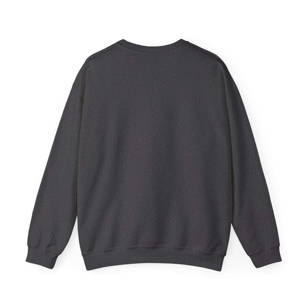 Crewneck Sweatshirt - "Just My Type" Stacked Books & Skull Gothic Design