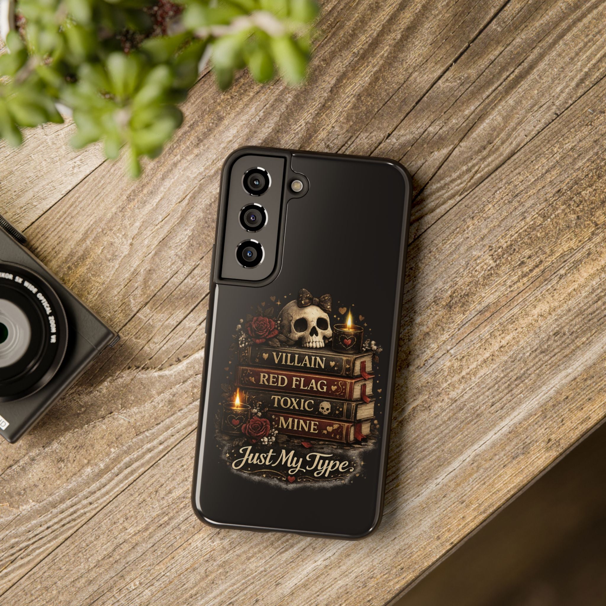 Gothic Skull 'Just My Type' Tough Phone Case
