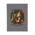 Velveteen Plush Blanket — “He Was Poison, She Drank Anyway” Gothic Rose Throw